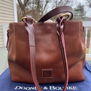 DOONEY AND BOURKE LARGE FLORENTINE LEATHER ZIP
SATCHEL